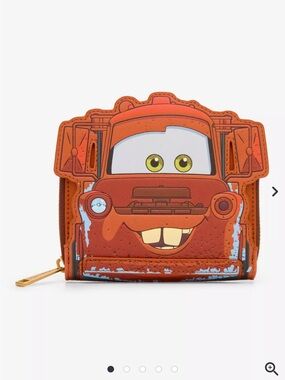 Loungefly Disney Pixar Cars Figural Mater Glow-in-the-Dark Accordion Wallet
